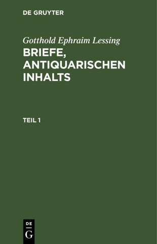 Briefe, antiquarischen Inhalts. Teil 1