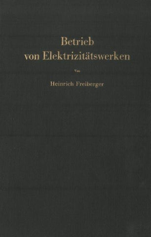 Betrieb von Elektrizitätswerken