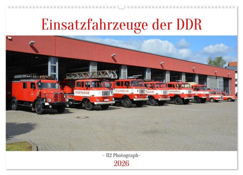 Einsatzfahrzeuge der DDR (Wandkalender 2026 DIN A2 quer), CALVENDO Monatskalender