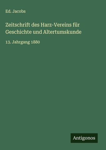 Zeitschrift des Harz-Vereins für Geschichte und Altertumskunde