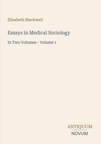 Essays in Medical Sociology