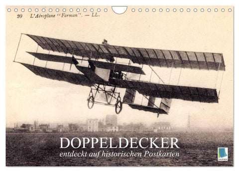 Doppeldecker entdeckt auf historischen Postkarten (Wandkalender 2026 DIN A4 quer), CALVENDO Monatskalender