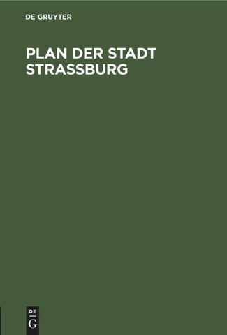 Plan der Stadt Strassburg