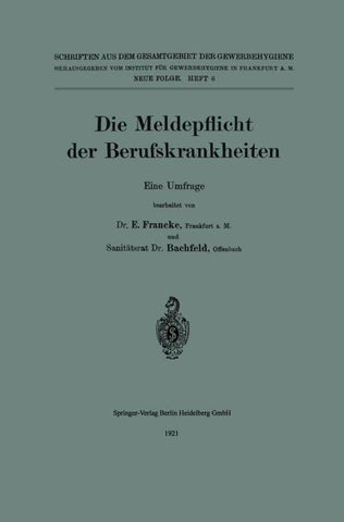 Die Meldepflicht der Berufskrankheiten