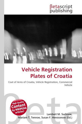 Vehicle Registration Plates of Croatia