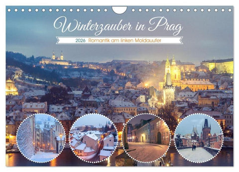 Winterzauber in Prag (Wandkalender 2026 DIN A4 quer), CALVENDO Monatskalender