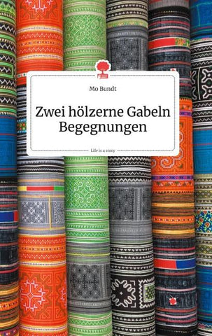 Zwei hölzerne Gabeln Begegnungen. Life is a Story - story.one