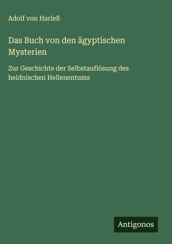 Das Buch von den ägyptischen Mysterien