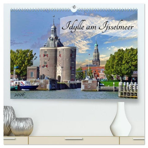 Idylle am Ijsselmeer (hochwertiger Premium Wandkalender 2026 DIN A2 quer), Kunstdruck in Hochglanz