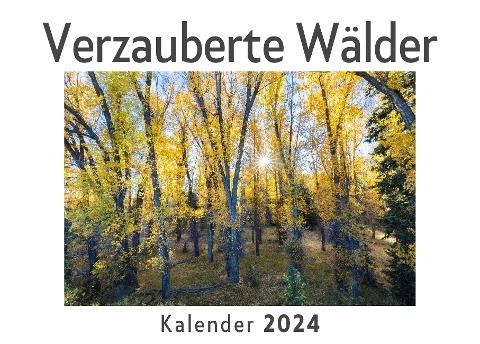 Verzauberte Wälder (Wandkalender 2024, Kalender DIN A4 quer, Monatskalender im Querformat mit Kalendarium, Das perfekte Geschenk)