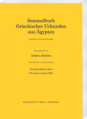 Sammelbuch griechischer Urkunden aus Ägypten / Sammelbuch griechischer Urkunden aus Ägypten. Wortindex zu Band 30