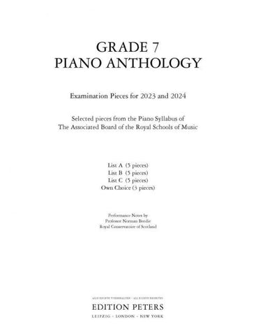 Grade 7 Piano Anthology 2023-2024