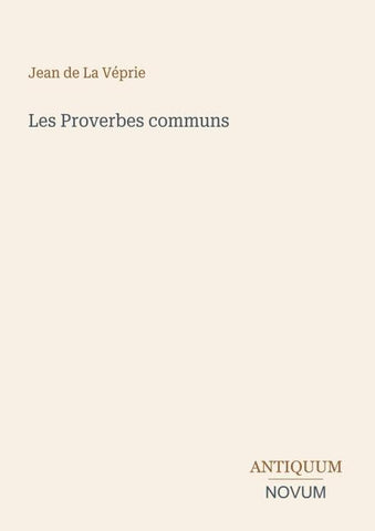 Les Proverbes communs