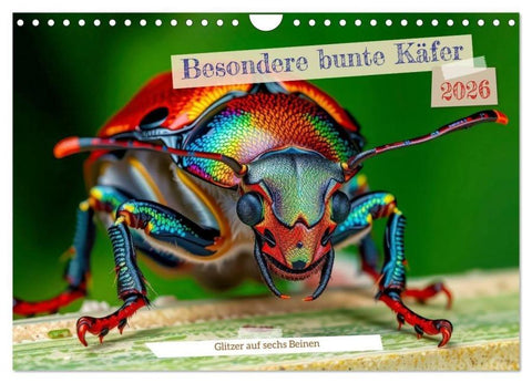 Besondere bunte Käfer (Wandkalender 2026 DIN A4 quer), CALVENDO Monatskalender