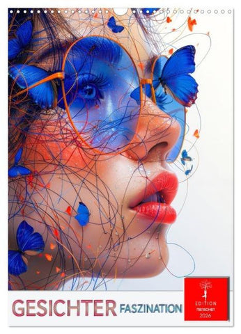 Gesichter Faszination (Wandkalender 2026 DIN A3 hoch), CALVENDO Monatskalender