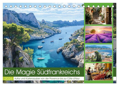 Die Magie Südfrankreichs (Tischkalender 2026 DIN A5 quer), CALVENDO Monatskalender