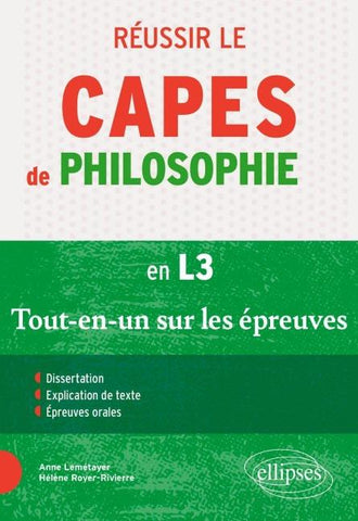 Réussir le CAPES de Philosophie