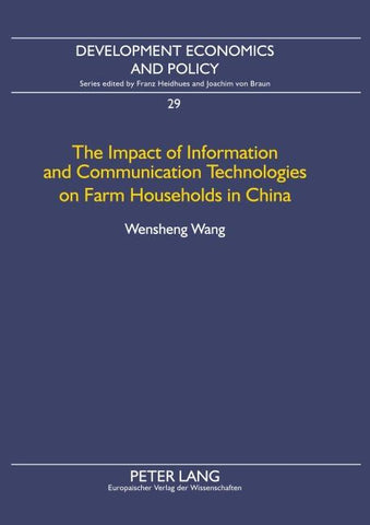 The Impact of Information and Communication Technologies on Farm Households in China