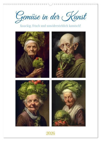 Gemüse in der Kunst (Wandkalender 2026 DIN A2 hoch), CALVENDO Monatskalender