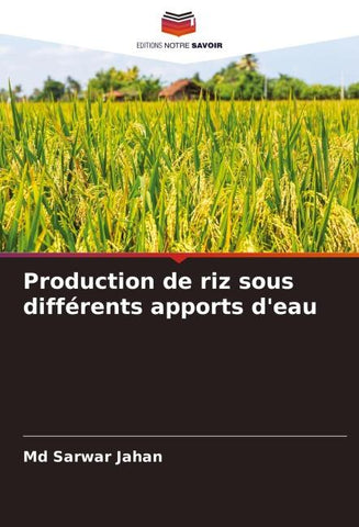 Production de riz sous différents apports d'eau