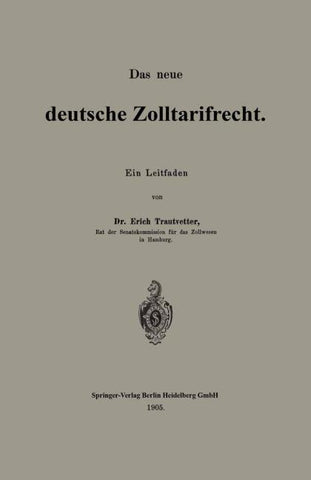 Das neue deutsche Zolltarifrecht