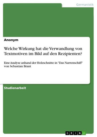 Welche Wirkung hat die Verwandlung von Textmotiven im Bild auf den Rezipienten?