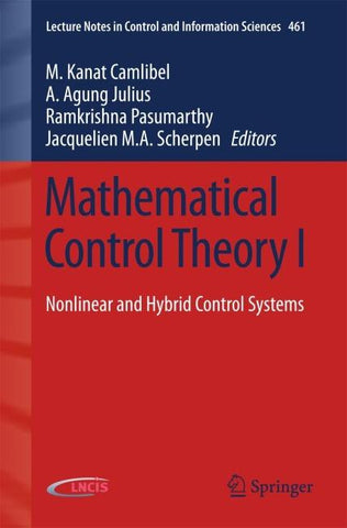 Mathematical Control Theory I