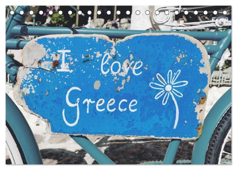 I love Greece (Tischkalender 2026 DIN A5 quer), CALVENDO Monatskalender