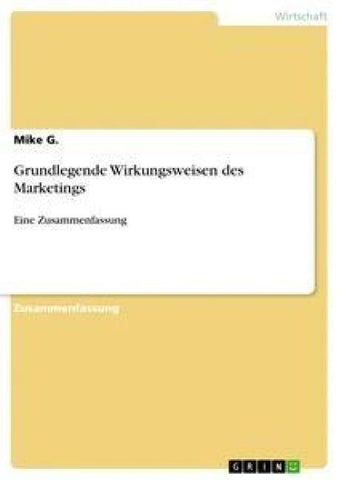 Grundlegende Wirkungsweisen des Marketings