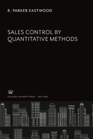 Sales Control by Quantitative Methods