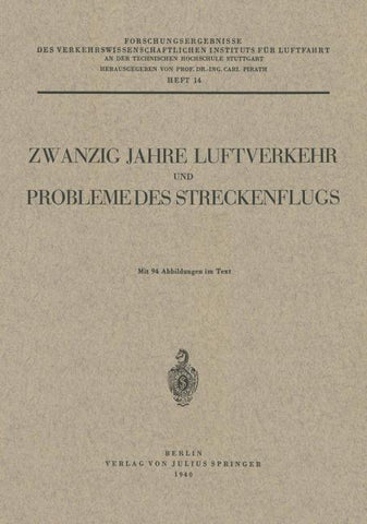 Zwanzig Jahre Luftverkehr und Probleme des Streckenflugs