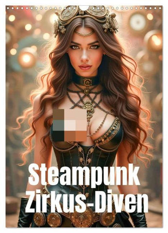 Steampunk Zirkus-Diven (Wandkalender 2026 DIN A3 hoch), CALVENDO Monatskalender
