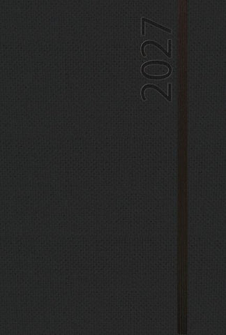 Buchkalender Wochentimer Spirale schwarz 2027