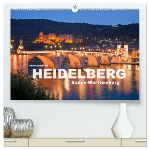 Heidelberg - Baden-Württemberg (hochwertiger Premium Wandkalender 2026 DIN A2 quer), Kunstdruck in Hochglanz