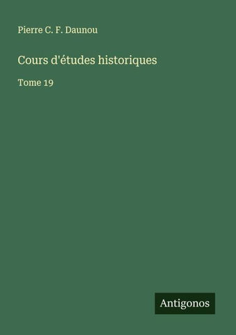 Cours d'études historiques
