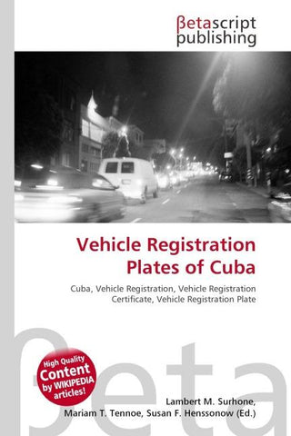 Vehicle Registration Plates of Cuba