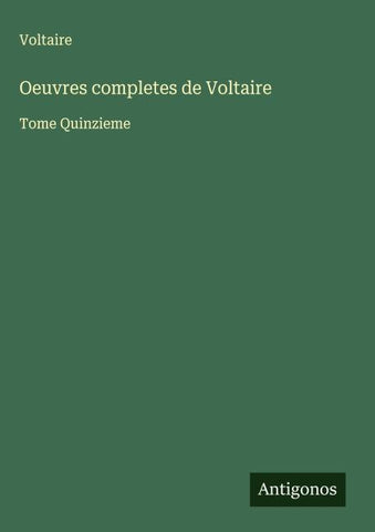 Oeuvres completes de Voltaire
