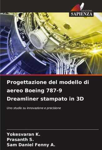 Progettazione del modello di aereo Boeing 787-9 Dreamliner stampato in 3D