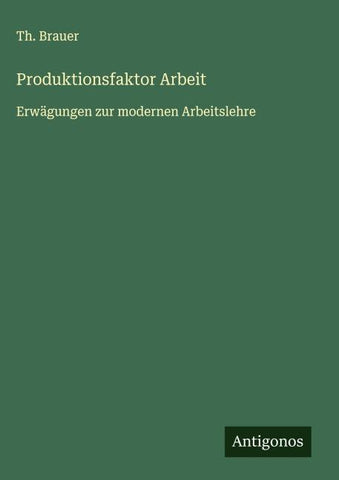 Produktionsfaktor Arbeit