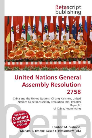 United Nations General Assembly Resolution 2758