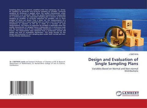 Design and Evaluation of Single Sampling Plans