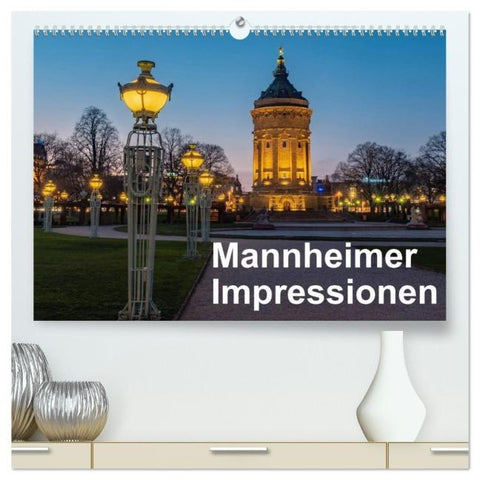 Mannheimer Impressionen. (hochwertiger Premium Wandkalender 2026 DIN A2 quer), Kunstdruck in Hochglanz