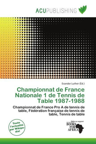 Championnat de France Nationale 1 de Tennis de Table 1987-1988