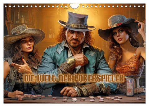 Die Welt der Pokerspieler (Wandkalender 2026 DIN A4 quer), CALVENDO Monatskalender