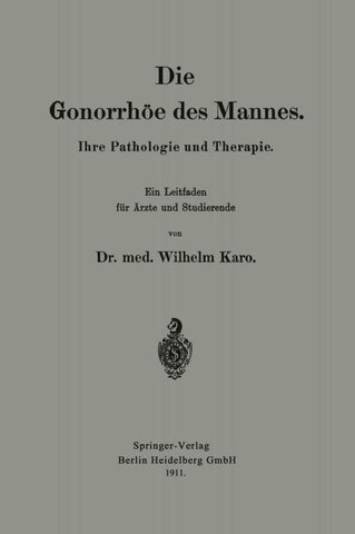 Die Gonorrhöe des Mannes