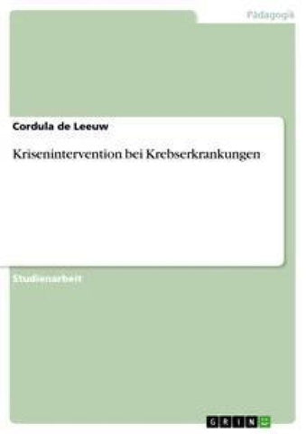Krisenintervention bei Krebserkrankungen