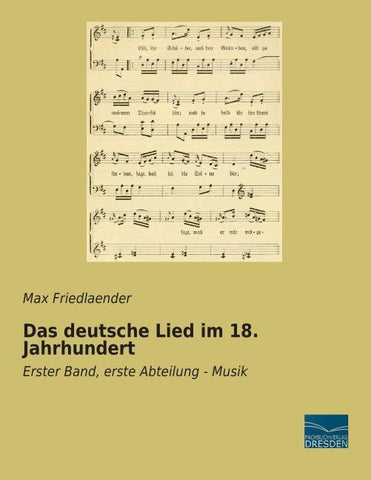 Das deutsche Lied im 18. Jahrhundert