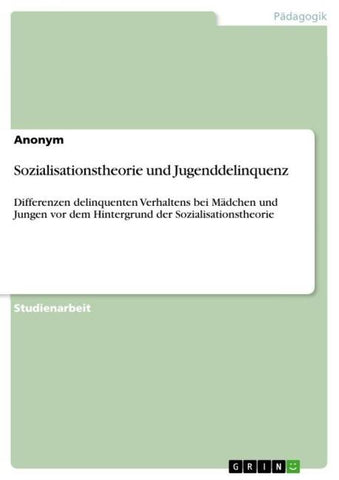 Sozialisationstheorie und Jugenddelinquenz