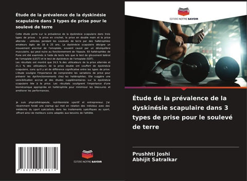 Étude de la prévalence de la dyskinésie scapulaire dans 3 types de prise pour le soulevé de terre