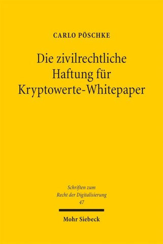 Die zivilrechtliche Haftung für Kryptowerte-Whitepaper